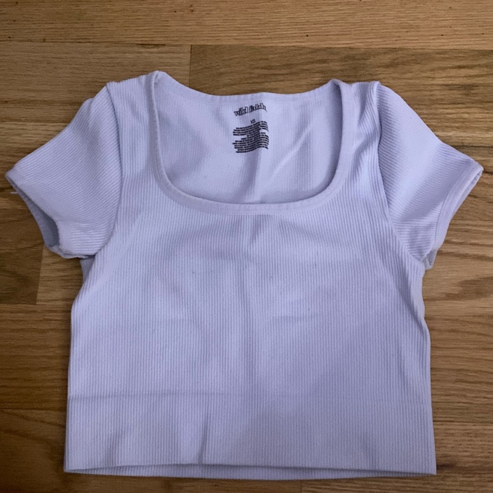 Wild fable blue cropped top